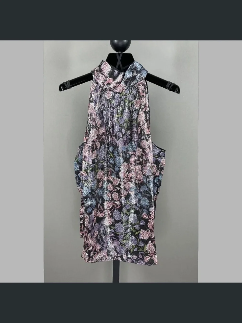 NEW J Crew Collection Shirt Womens Small pink purple black silk floral blouse